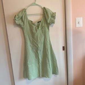 SHEIN, size Large, light green gingham dress